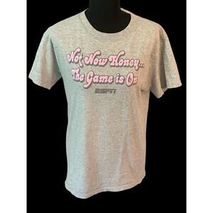 ESPN Gray T-Shirt Short Sleeve Adult Size S Small "Not Now Honey The Game is On"